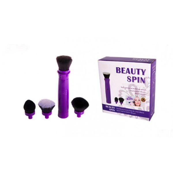Set pensula Beauty Spin electronica pentru make-up, mov esteto.ro