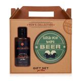 Set cadou barbati Accentra Men's Collection in cutie hartie kraft, Gel de dus 180ml, Suport bere 2 bucati 