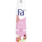 Deodorant Spray Fresh & Free, Grapefruit & Lychee, 0% Alcohol & Aluminium Salts Fa, 150 ml