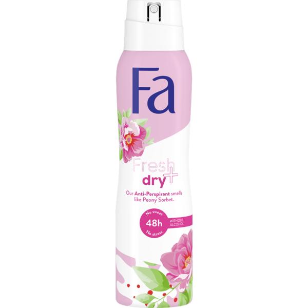 Deodorant Spray Antiperspirant Fresh & Dry Peony Sorbet 48h Fa,150 ml 48h poza noua reduceri 2022