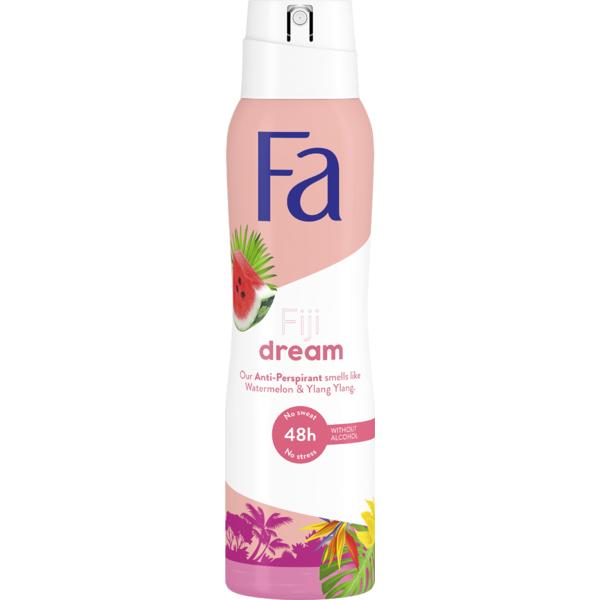 Deodorant Spray Antiperspirant Fiji Dream Watermelon & Ylang Ylang 48h Fa, 150 ml 150