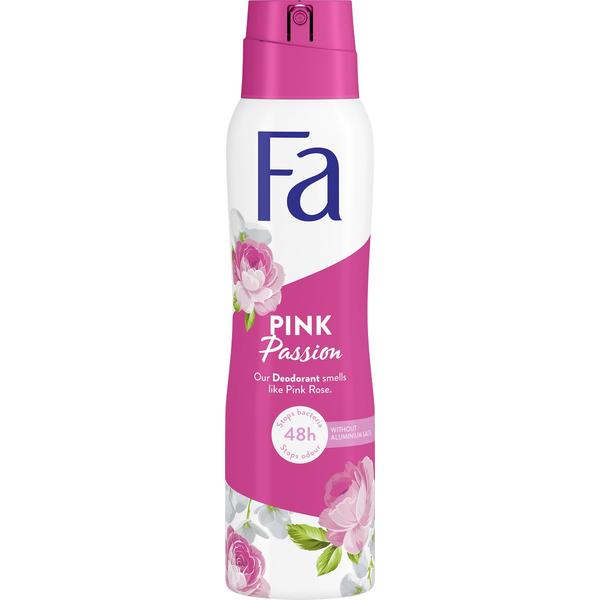Deodorant Spray Pink Passion Pink Rose 48h Fa, 150 ml