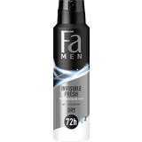 Deodorant Spray Antiperspirant Dry pentru Barbati Invisible Fresh 72h Fa Men, 150 ml