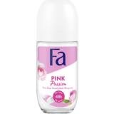 Deodorant Roll-on Antiperspirant Pink Passion Pink Rose 48h Fa, 50 ml