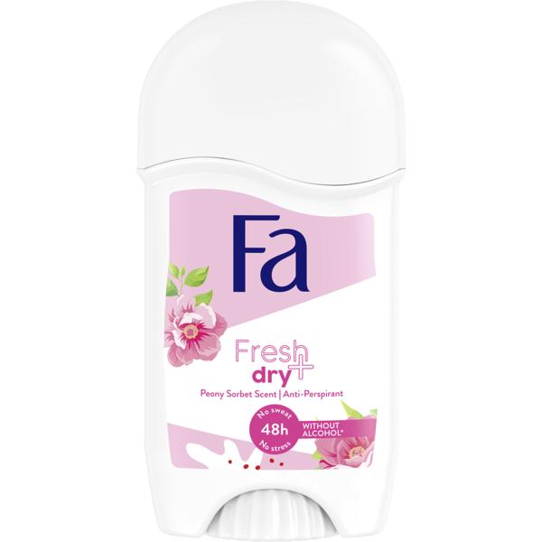 Deodorant stick antiperspirant fresh dry peony sorbet 48h fa, 50 ml