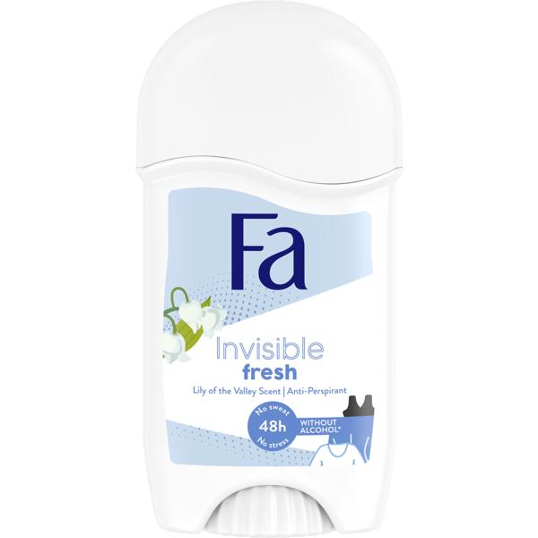 Deodorant Stick Antiperspirant Invisible Fresh Lily of the Valey 48h Fa, 50 ml