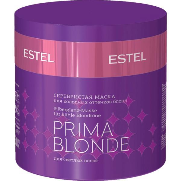 Masca mov pentru ingrijire par nuante blond rece platinat Estel Prima Blonde, 300 ml