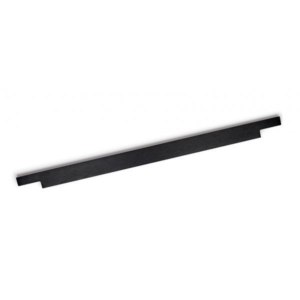 Maner pentru mobila Linear, finisaj negru periat, L:597 mm