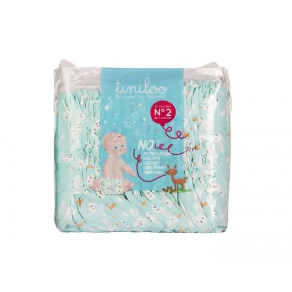 Scutece ecologice model iepuraș nr.2 pentru 3-6kg tiniloo, 28buc 