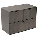 Organizator birou cu 3 sertare  pentru accesorii de birotica, Carton, 26x13x20 cm
