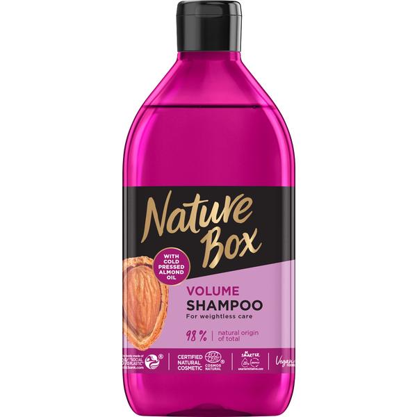 Sampon pentru Volum cu Ulei de Migdale Presat la Rece – Nature Box Volume Shampoo with Cold Pressed Almond Oil, 385 ml esteto.ro