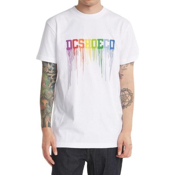 Tricou barbati dc shoes dc drip adyzt05006-wbb0, xl, alb