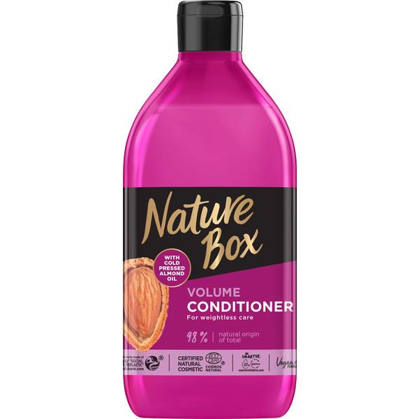 Balsam pentru volum cu ulei de migdale presat la rece - nature box volume conditioner with cold pressed almond oil, 385 ml