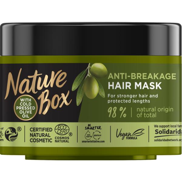 Masca pentru Par Anti-rupere cu Ulei de Masline Presat la Rece – Nature Box Anti-breakage Hair Mask with Cold Pressed Olive Oil, 200 ml 200