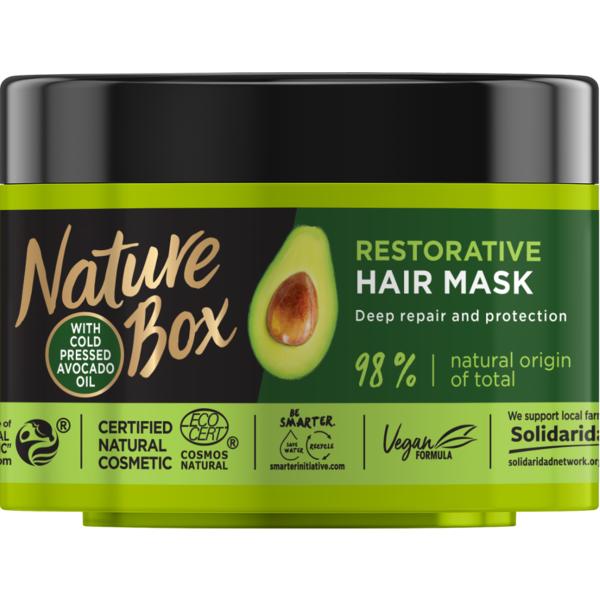 Masca Regeneratoare pentru Par Deteriorat cu Ulei de Avocado Presat la Rece - Nature Box Restorative Hair Mask with Cold Pressed Avocado Oil, 200 ml