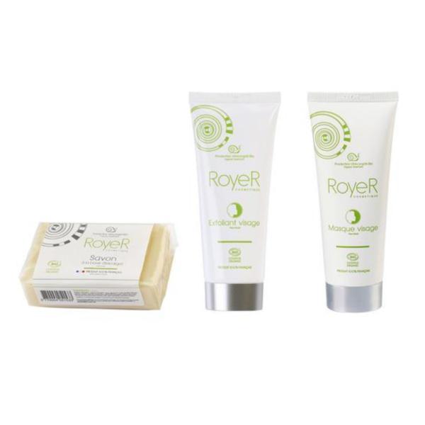 Pachet promo bio ingrijire ten - sapun, exfoliant, masca pentru ten royer cosmetique, 100grs, 75ml, 75ml