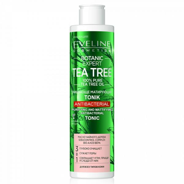 Tonifiant curatare antibacteriana eveline cosmetics botanic expert tea tree 225ml