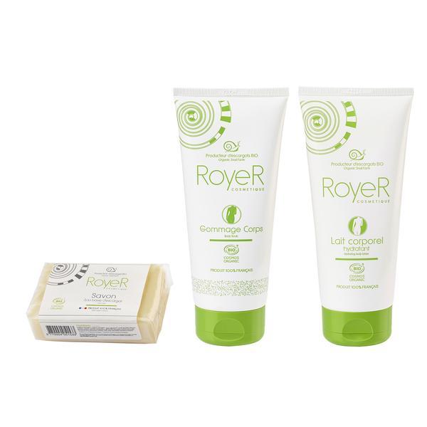 Pachet promo bio ingrijire corp - sapun, gomaj, lapte pentru corp royer cosmetique, 100grs, 200ml, 200ml