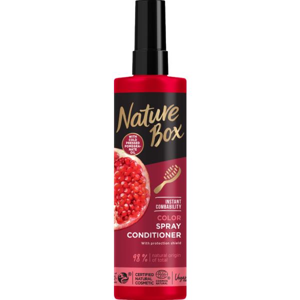 Balsam Spray pentru Par Vopsit cu Ulei de Rodie Presat la Rece – Nature Box Color Spray Conditioner with Cold Pressed Pomegranate Oil, 200 ml esteto.ro