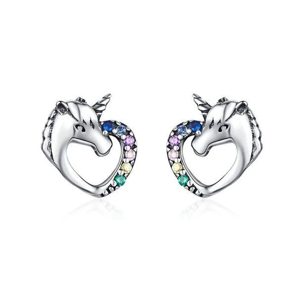 Cercei din argint 925 multicolor horse