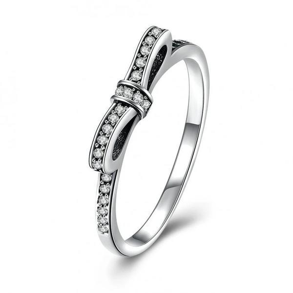Inel fix din argint 925 sparkling bow