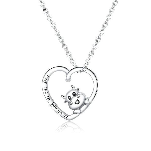 Colier cu lantisor din argint 925 cute cow