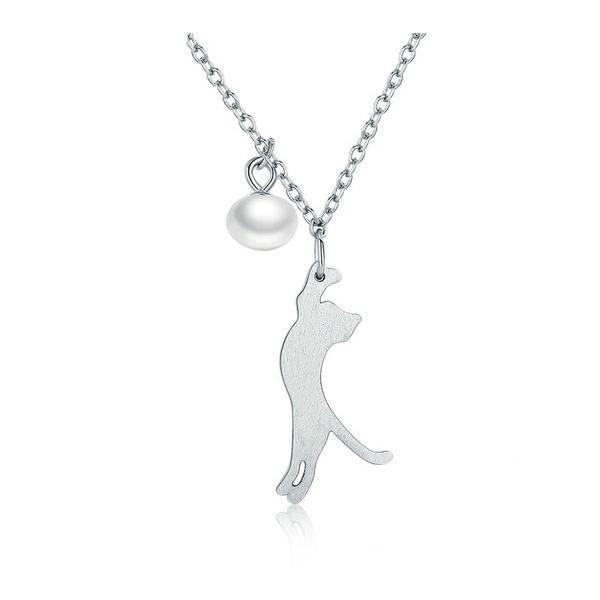 Colier cu lantisor din argint 925 cute kitten cat
