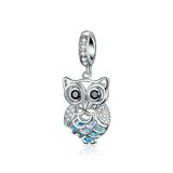 Talisman din argint 925 Crystal Owl Cubic