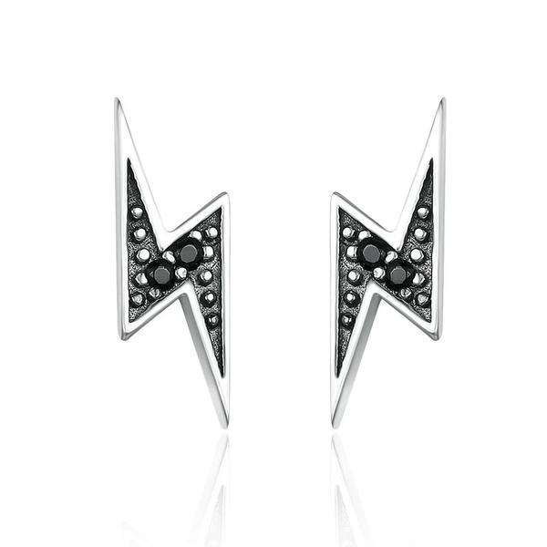 Cercei din argint 925 exquisite lightning   black
