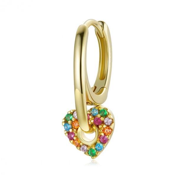 Cercel din argint 925 love heart hoop