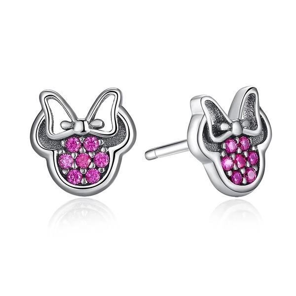 Cercei din argint 925 red shape sparkling minnie