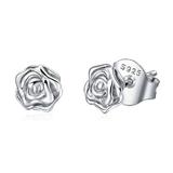 Cercei din argint 925 Romantic Rose Flower