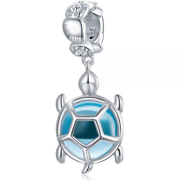 Talisman din argint 925 Blue Turtle