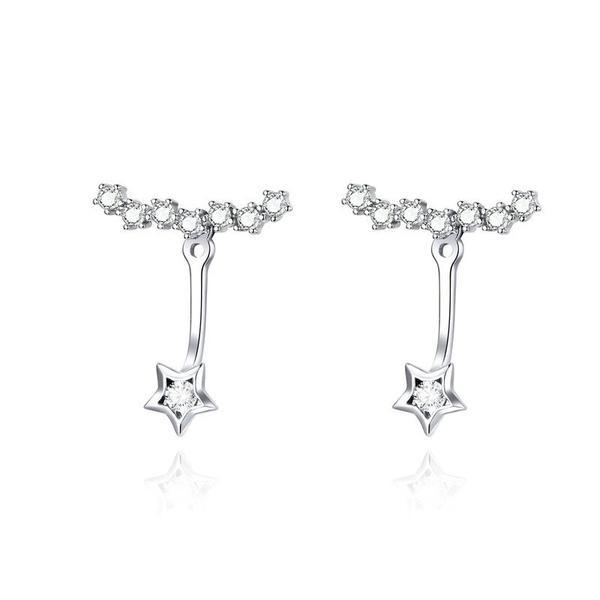 Cercei din argint 925 star ear jackets