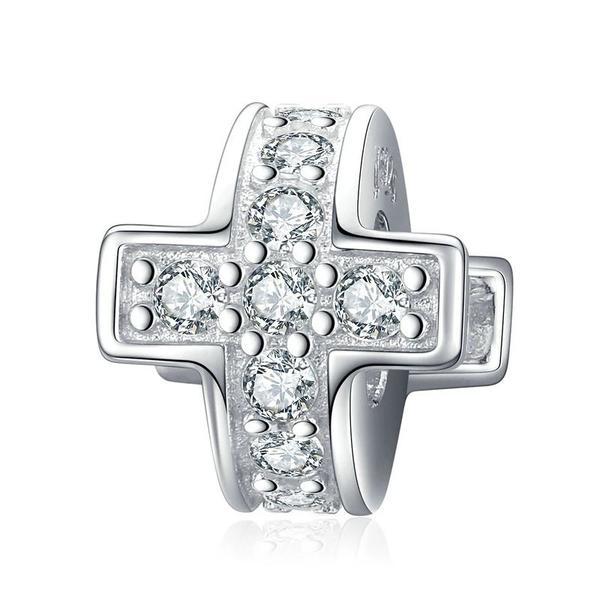 Talisman din argint 925 3d cross metal beads