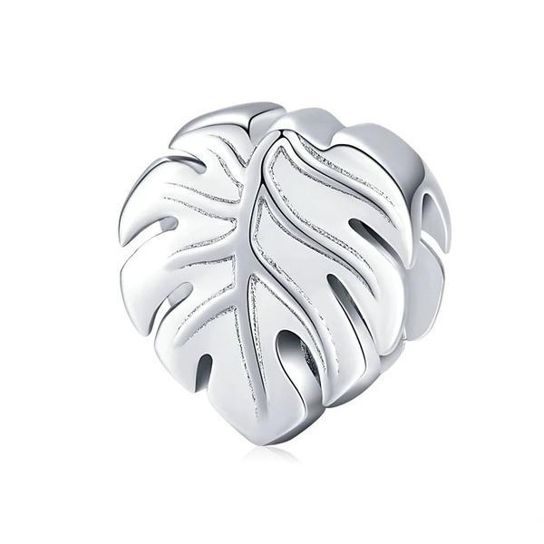 Talisman din argint 925 plant leaf monstera deliciosa