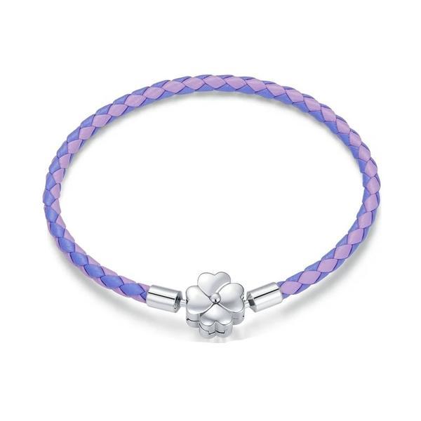 Bratara pentru talismane din argint 925 lucky purple two color