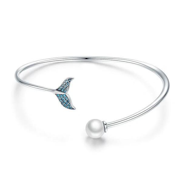 Bratara reglabila din argint 925 blue mermaid