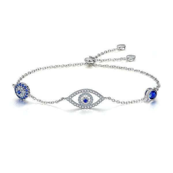 Bratara reglabila din argint 925 blue eyes