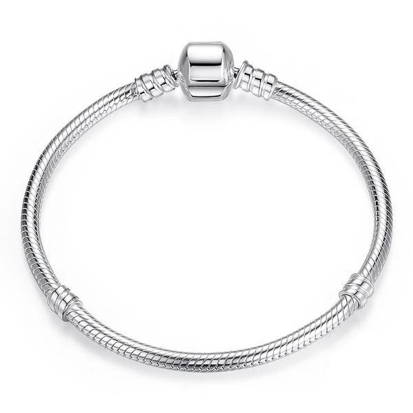 Bratara pentru talismane din argint 925 silver snake