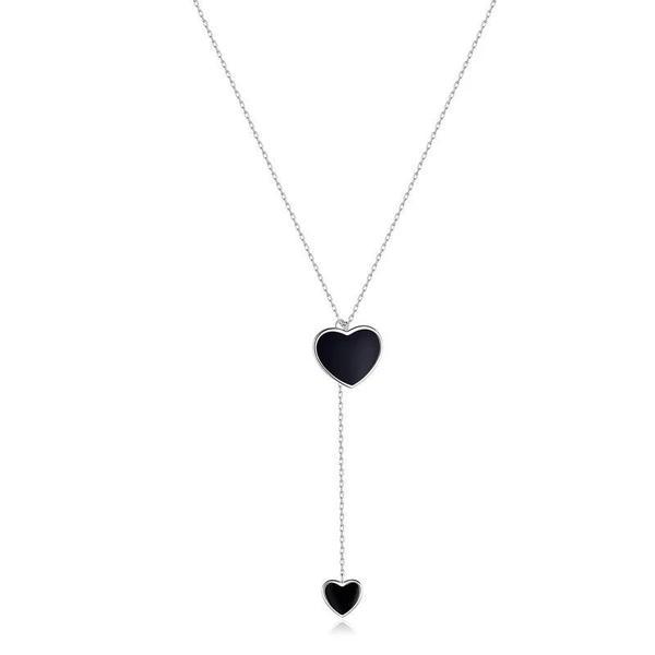 Colier cu lantisor din argint 925 tdouble heart necklace