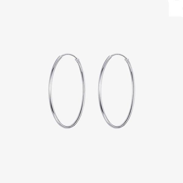 Cercei din argint 925 simple silver earrings hoops