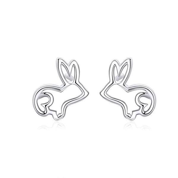 Cercei din argint 925 sketch rabbit bunny