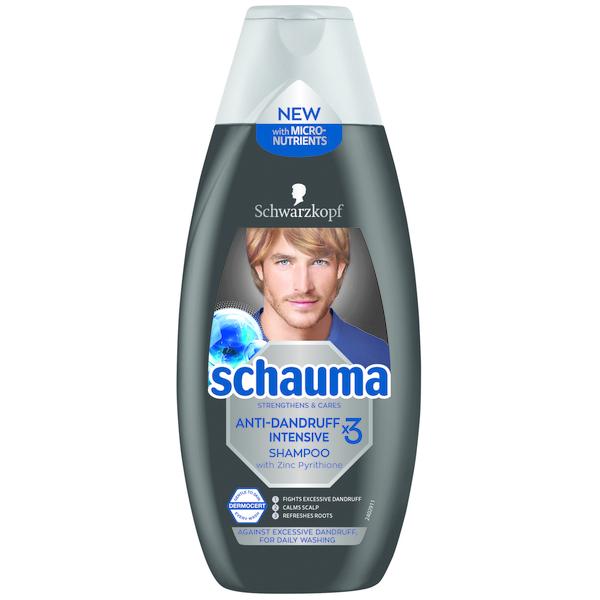 Sampon Antimatreata Intensiv pentru Barbati – Schwarzkopf Schauma Anti-Dandruff Intensive x3 Shampoo for Men, 400 ml esteto.ro