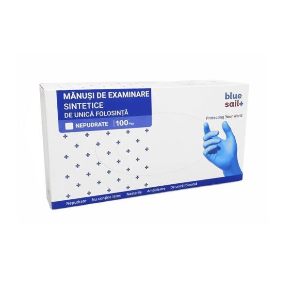 Manusi examinare sintetice nitril + vinil marime s, 100buc