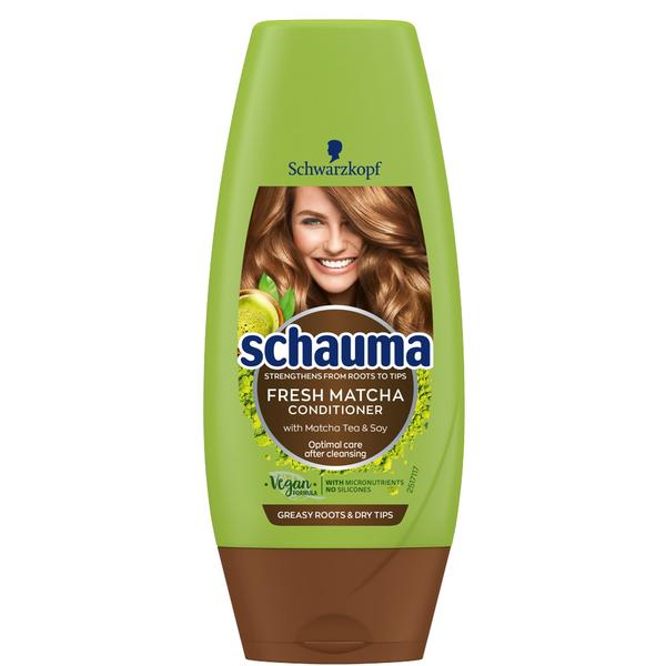 Balsam fortifiant cu ceai matcha pentru radacini grase si varfuri uscate - schwarzkopf schauma fresh matcha conditioner for greasy roots   dry tips, 200 ml
