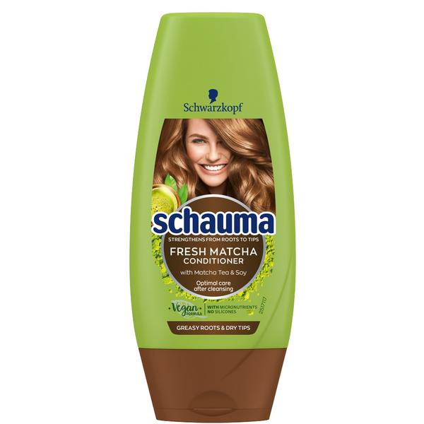 Balsam Fortifiant cu Ceai Matcha pentru Radacini Grase si Varfuri Uscate - Schwarzkopf Schauma Fresh Matcha Conditioner for Greasy Roots & Dry Tips, 200 ml