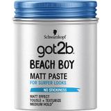 Pasta Texturizanta cu Efect Mat - Schwarzkopf Got2b Beach Boy Matt Paste For Surfer Looks No Stickiness, 100 ml