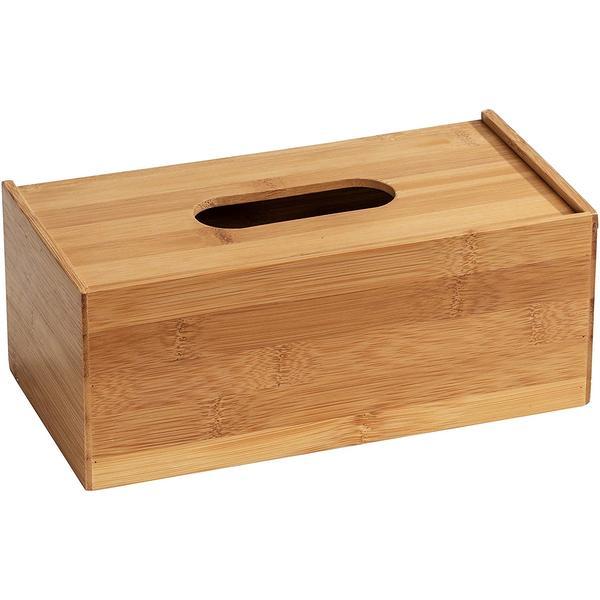 Cutie din bambus pentru servetele cosmetice, terra, 25x13x10 cm