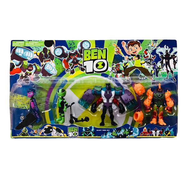 Set de 4 figurine, 4 accesorii de jucarie ben 10, multicolor